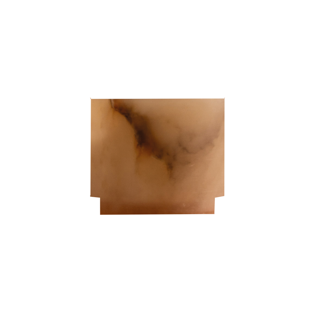 Bruine alabaster theelicht module. Brown albaster tealight module. 
Bruine alabaster theelicht module.
Module bougie chauffe-plat en albâtre brun.